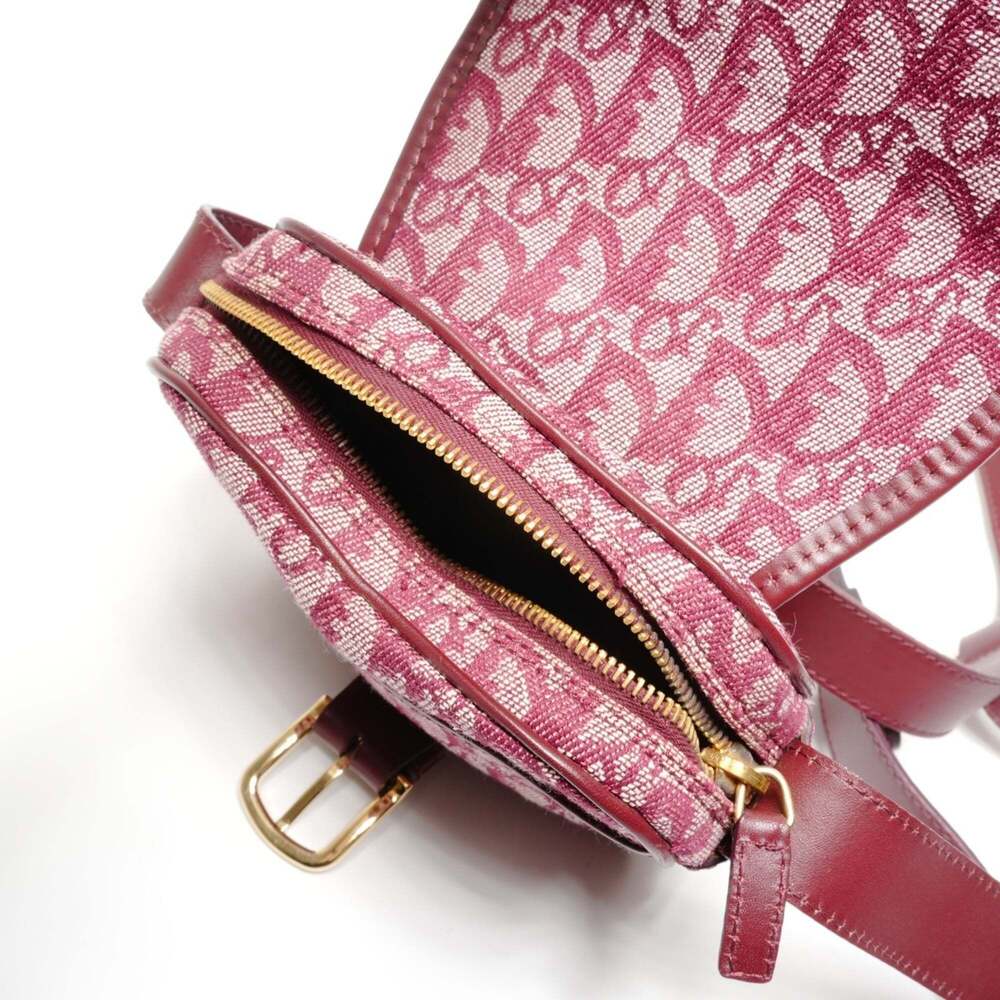 CHRISTIAN DIOR Red Canvas Trotter Shoulder Bag - Picture 11 of 12